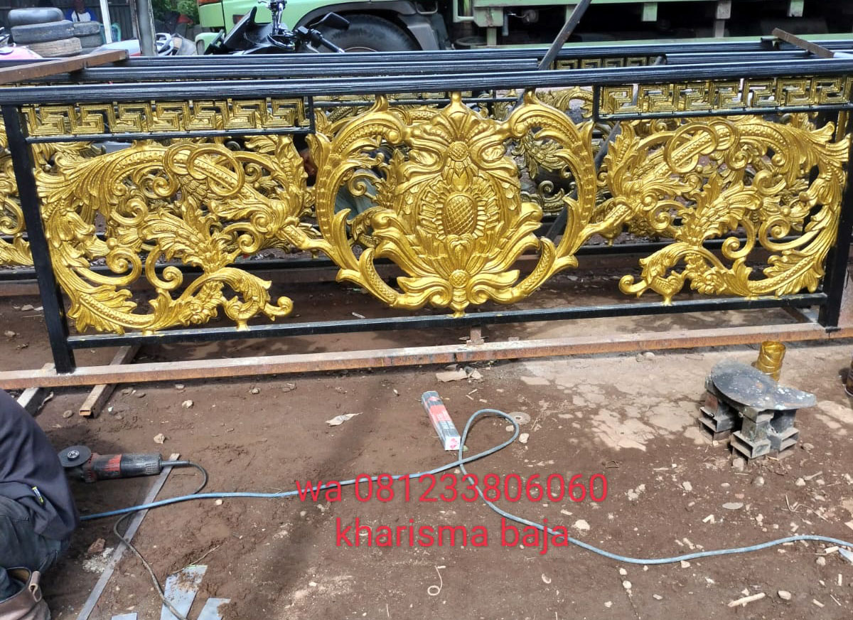 Pagar Klasik Palembang, Bengkel las Kharisma Baja, Jasa konstruksi dan bangunan. bengkel las, kharisma baja, pagar baja, pagar klasik, pagar balkon, reling tangga, tralis, baja ringan